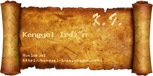 Kengyel Irén névjegykártya